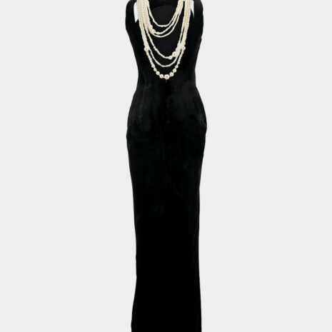 BalmainVelvet Halterneck Gown at Fashion Clinic