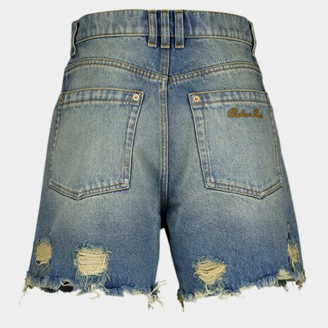 BalmainVintage Fringed Denim Shorts at Fashion Clinic