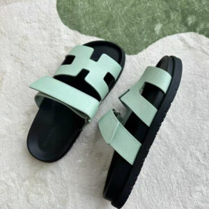 Hermes Chypre Sandals, Green, Size 36