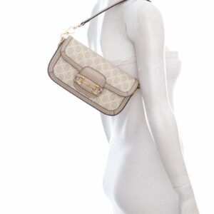 Gucci Taupe GG Horsebit Handbag