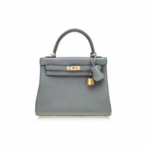 Hermes Kelly 25 Retourne Veau Togo 63 Vert Amande Gold Hardware