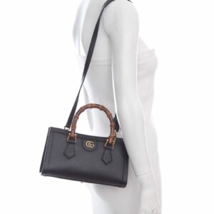 Gucci Black Diana Bamboo Handle Handbag