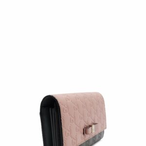 Guccisima Bow Continental Wallet Pink Grey