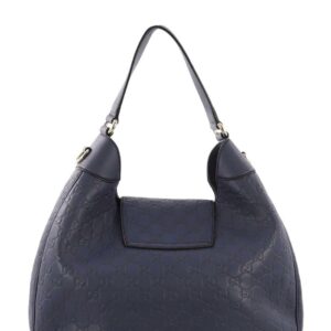 Medium Emily Guccissima Hobo Navy