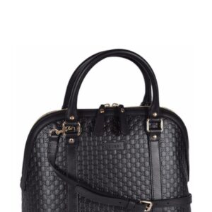Medium Microguccissima Dome Satchel Black