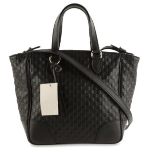 Gucci Small Bree Black Gg Leather Tote