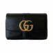 guccimarmontblackshoulderbag_Front