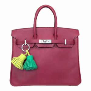 Hermes Birkin 25 Rouge Vif Bag Epsom