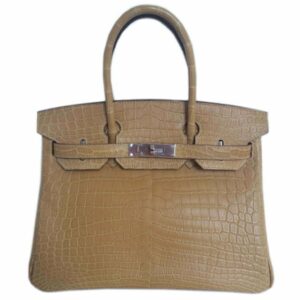 Hermes Birkin 30 Bag Paille Niloticus Crocodile