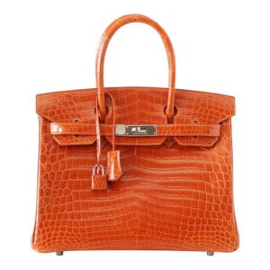 Hermes Birkin 30 Potiron Niloticus Crocodile Bag