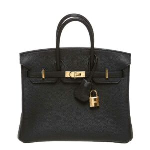 Hermes Birkin 25 Black Togo Bag