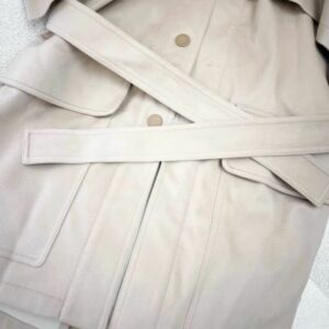 Hermes khaki cashmere coat cape