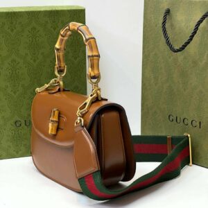Gucci Bamboo 1947 mini top handle bag brown