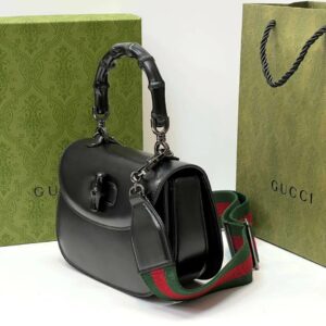 Gucci Bamboo 1947 mini top handle bag black