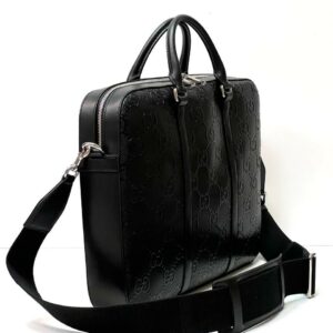 Gucci GG embossed Men's briefcase black