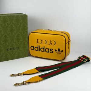 Gucci x adidas small shoulder bag yellow