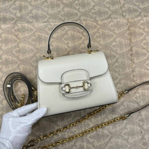 Gucci Horsebit 1955 mini bag white leather