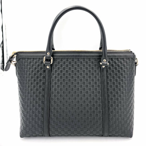 second-hand-gucci-microguccissima-tote-leather-black-2-way-605111