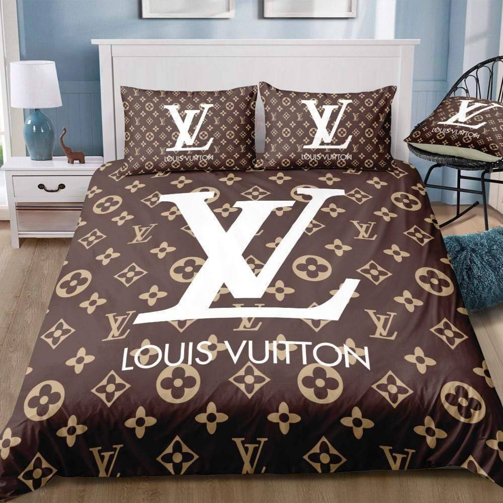 Brown Monogram Louis Vuitton bed set