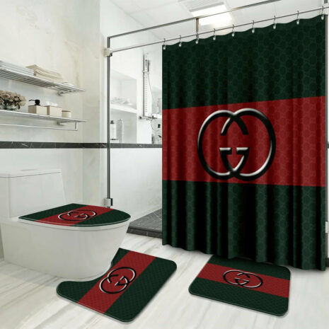 Red Green Gucci Shower Curtain