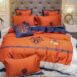 White and Orange Hermes bed set