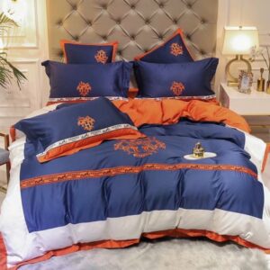 Blue and White Hermes bed set
