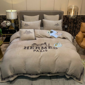 Beige Paris Hermes bed set