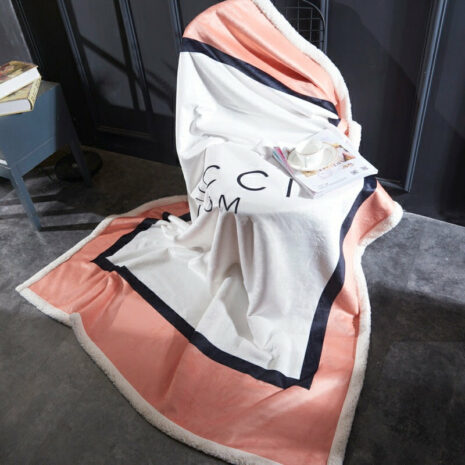 Baby pink Gucci blanket