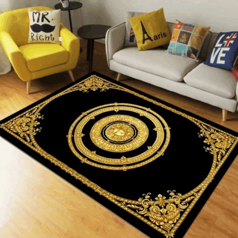 Goldy logo Versace living room carpet and rug