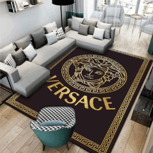 Luxury Gold logo Versace living room carpet and rug