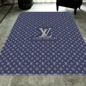 Louis Vuitton navy living room carpet