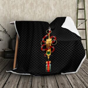 Black Snake Gucci blanket