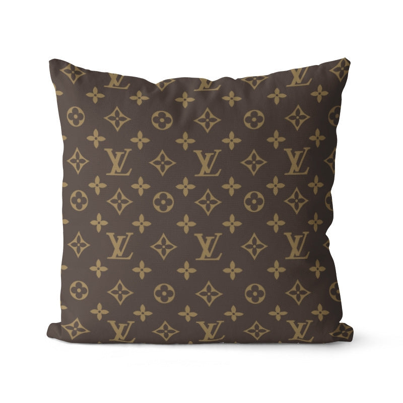 Brown Louis Vuitton Pillow Case