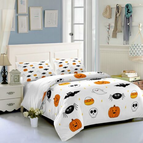 Spider and Bat Halloween bed set