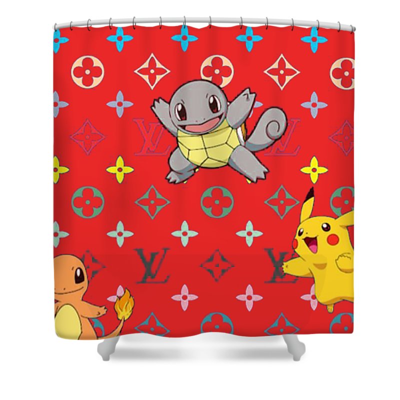 Louis vuitton Shower Curtain Pokémon
