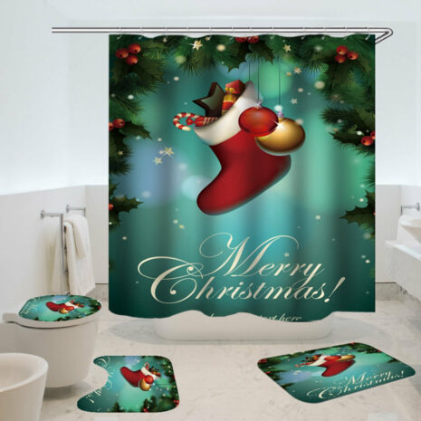 christmas shower curtain 