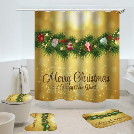 christmas shower curtain 