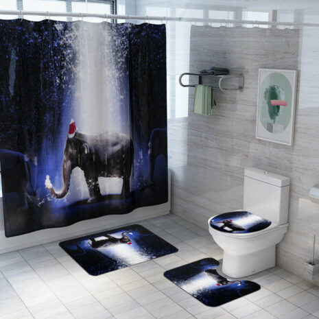 christmas shower curtain 