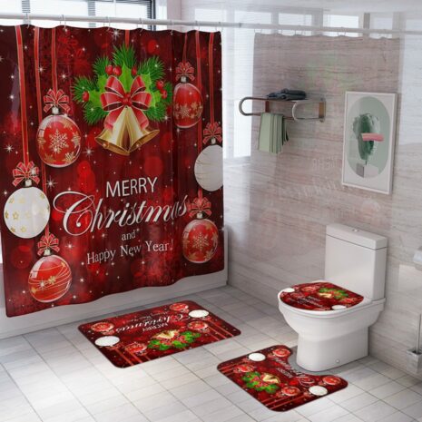 christmas shower curtain 