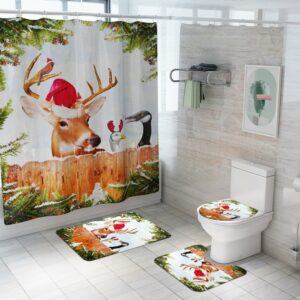 christmas shower curtain 