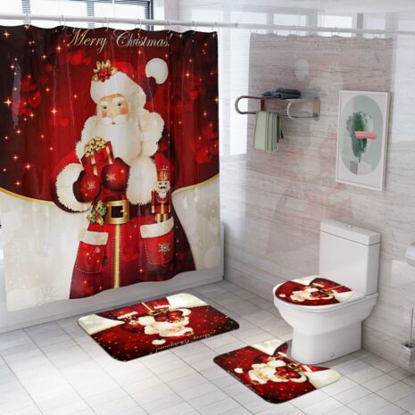 christmas shower curtain 