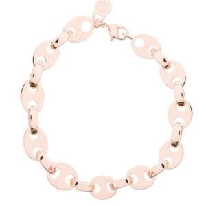 Paco Rabanne Woman'S Pink Brass Chain Bracelet