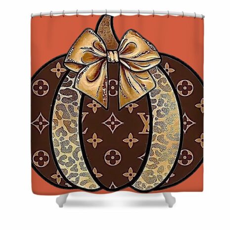 Louis vuitton Shower Curtain brown pumpkin
