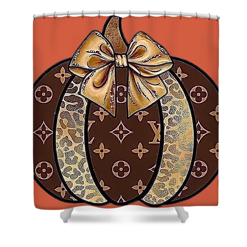 Louis vuitton Shower Curtain brown pumpkin