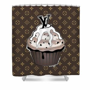 Louis vuitton Shower Curtain Cupcake