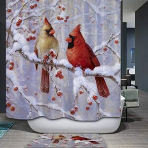 Red Cardinal Shower Curtain