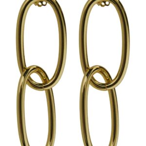 'New Bolt' Earrings With Intertwined Hoops In 18K Gold Plated Brass Woman