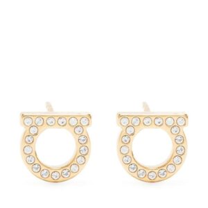 Ferragamo Gancini Crystal Small Earrings
