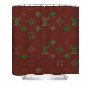 Green Louis vuitton Shower Curtain