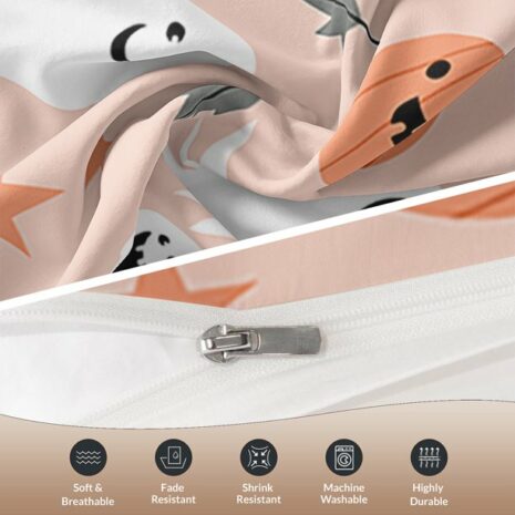 Pink Autumn Halloween bed set